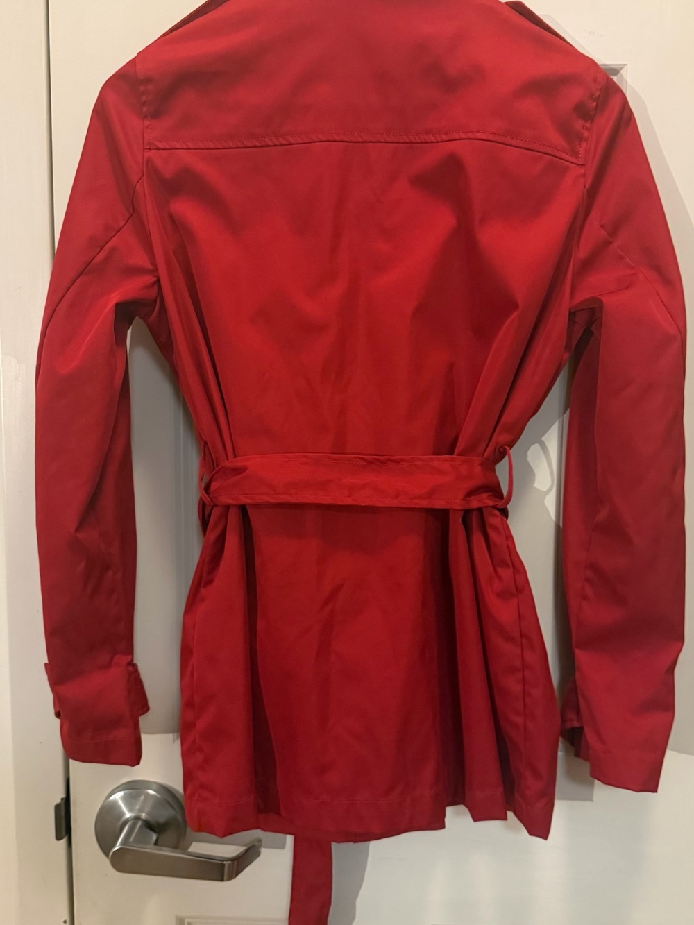Zara Red Kids Trench Coat with Waist Tie